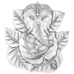 Etsibitsi Silver Metal Ganesh Of Peepal Leaf