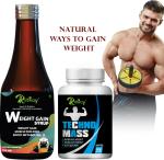 Fasczo Techno Weight/Mass gainers / Weight Gain Capsule & Weight Gain Syrup Combo Weight Gainers/Mass Gainers (200.31 ml, No Flavour)