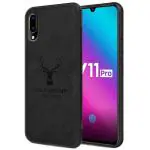 Lejaao Vivo V11 Pro Vivo 1804 Black Cloth, Leather, PC and TPU Mobile Back Cover