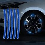 EMPIRE ELEMENTS ( Blue) (20PCS ) Night Reflective Car Bike & Bicycle Rim Reflectors, Safety Warning Stripe Decals Stickers Decoration Compatible with Mahindra Neo