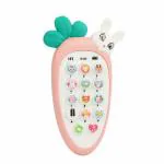 JAPSI Baby Rabbit Phone Toy | Smart Phone Cordless Feature Mobile Phone Toys | Children Educational Learning Toy with Sound , Light and Musical Toys | Babies Birthday Gifts for Girls & Boys (Multi Color )