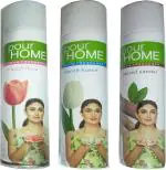 Pour Home French Flora, Sacred Sandal, French Fusion Spray, 90 Ml Each (Pack Of 3)