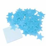 PINDIA Blue Plastic Luminous Fluorescent Glowing Radium Stars Night Sky Wall Sticker 55 pcs