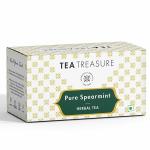 Tea Treasure Spearmint Herbal Infusion, Antioxidants Rich Refreshing Tea, 18 Pyramid Bags
