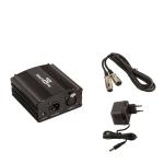 Powerpak Black Metal 48v Phantom Power Supply 1 Channel For Condenser Microphone Music Recording Equipment
