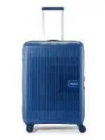 American Tourister Aerostep Expandable 67 Cms Blue Medium Check-In Spinner Trolley Bag