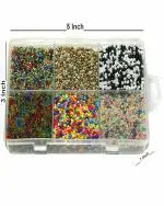 BEADS N FASHION Glass Seed Beads DIY Kit for Jewellery Making, Beading, Embroidery and Art and Crafts, Size 11/0 (2mm)