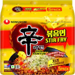 Nongshim Shin Ramyun Stir Fry Gourmet Spicy Noodles with Cheese, 120 Gm (Pack Of 5)