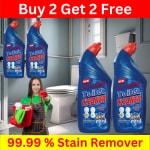 BLISS & BLUSH Toilet Cleaner blue 2Liter No Bleach, No Acid Fumes, No Toxic Chemicals | Natural Germ Protection | Citronella & Herbal Thyme Oils