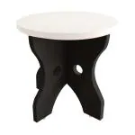 Flywood Beautiful Antique Wood Fold-able Side Table/End Table/Plant Stand/Stool Living Room Kids Play Furniture Table Round Shape