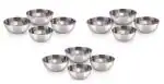 NEELAM Stainless Steel 6.5 22G Rasmalai, 300 ml, Silver, Set of 12 Stainless Steel Vegetable Bowl (Silver, Pack of 12)