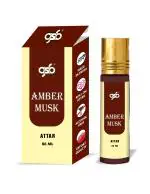 GSB Amber Musk Pure Natural Attar/Itra/Perfume Roll On | Alcohol Free | Long Lasting | Undiluted | Unisex