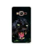 Casotec Angry Black Tiger Face Design Printed Silicon Soft TPU Back Case Cover for Samsung Z2
