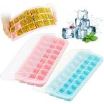 Prayas BPA Free Multicolor Rectangular Silicone Ice Cube Moulds with Lids 25 cm (pack of 2)