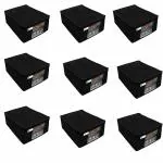 Unicrafts Shirt Cover Non Woven Foldable Shirt Cover Storage Wardrobe Organizer Garment Cover Cloth Storage Bag Suit Cover T-Shirt Trousers Jeans Clothes - Black (Pack of 9 )
