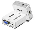 Microware VGA, Auxiliary, HDMI, Mini USB Adapter for Projectors, PC