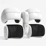 beatXP LegSense 360 foot, calf and leg massager machine for home with different massage modes for instant pain relief, air compression leg massager with heat and vibration therapy (White)