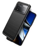 Golden Sand Carbon Fibre Case for Poco X4 Pro 5G Back Cover Case, Shockproof Rugged Durable Drop Protection Tested for Poco X4 Pro 5G, Black