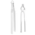 Awwalline Stainless Steel Chimta and Tong for Kitchen, Sanchi, Sansi, Pakkad, Pincer, Chimta for Roti, Chapati Chimta, Tong for Kitchen (Silver) (Combo) One Size