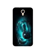 Casotec Cool Headphone Design Printed Silicon Soft TPU Back Case Cover for Micromax Bharat 3 Q437