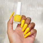 Indie Nails Minion Vegan Quick Dry Long Lasting Gloss Finish Toxin 12 Free Formula Nail Lacquer, Yellow Nail Polish, Bright Yellow Nail Enamel 5ml