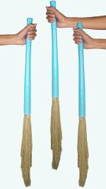 CREAZIONE PRODUCTION Nylon Broom (Blue, 3 Units)