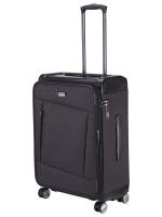 Nasher Miles Black Polypropylene Budapest Hard Soft Sided Trolley Bag 1 Pc 65 cm