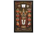 7 Hills Store Tulsimala Balaji with asta lakshmi, Tirupati balaji Astalakshmi Ashtalakshmi photo frame (9 Inch x 12 Inch ) , Wooden frame , Wall Mount
