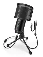 Fifine K683A Black Unidirectional USB Desktop PC Microphone with Pop Filter
