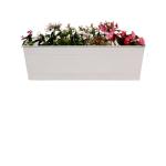 Trustbasket White Rectangular Railing Planter (1)