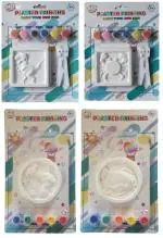 Freesia Ceramic Plaster DIY Kit with Stand, (Pack of 4)