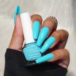 Indie Nails Pool Side Vegan, Quick Dry, Long Lasting, Gloss Finish, Toxin 12 Free Formula Nail Lacquer, Blue Nail Polish, Neon Nail Enamel 5ml