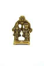 Kalarambh Kalarambh Brass Lord Vitthal Rukhmini / Rukhmai Idol Murti Statue for Car Dashboard, Home Office Temple Mandir Decor Showpiece - Yellow, 2.4 x 0.6 x 3.1 Inch (L x W x H)