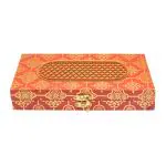 minimal affairs: Premium Acrylic Mirror Finish Shagun Cash Gift Box (Gaddi Box) for Wedding, Anniversary, Birthday - Mesh Pattern, Red