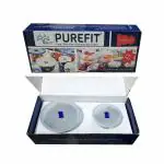 PUREFIT ; Healthy Me Borosilicate Multipurpose Round Glass Mixing & Serving Bowl with lid, Microwave Oven & Freezer Safe, 500ml & 1050ml, Set of 2 Festive Gift Pack