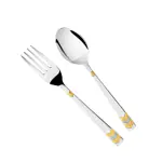 FnS RAGA 24 Karat Gold Plated 18 Pcs Cutlery Set (6 Pc Dinner Spoons, 6 Pc Dinner Fork)