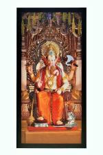 BM TRADERS Multicolor Lalbagh Raja Sparkle Print Unframed Wall Poster (20 x 40 inch)