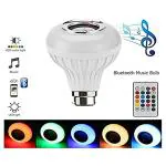 KSBOY Multicolor LED Bluetooth Music Bulb With Speaker, Rgb Music Bulb With Remote Control, Color Changing Light Bulb Lamp For Bedroom, Home, Party, Christmas, Diwali Decoration