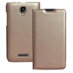 Heartly Lyf Flame 5 Leather Hot Gold Case Cover