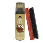QUICK NUBUCK & SUEDE SHOE POLISH Liquid Shoe Polish Color - BROWN (100 ML) and Shoe Cleaning Brush