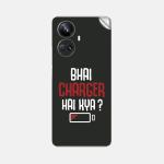 GADGETSWRAP Printed Vinyl Skin Sticker for Realme 10 Pro Plus - charger-hai-kya