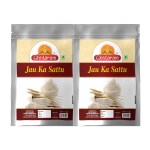 Ghotaram High Fiber Jau Sattu Drink Powder||Jao Sattu Atta||Organic Sattu Powder Low GI Roasted Jau dhani Flour||Vegan Roasted Barley Sattu flour-960g(pac 2x 480g)