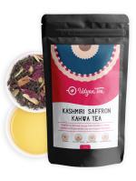 Udyan Tea Kashmiri Saffron Kahwa Green Tea, 100g (40 Cups) |100% Natural Ingredients Loose Leaf Tea