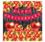 Party Paragon Happy Anniversary Decoration kit Set of - 35 Pc Red & Gold