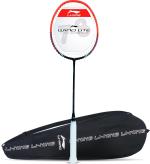 Li-Ning Orange Carbon Fibre Strung Badminton Racquet, 79 G
