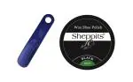 Sheppits Premium Wax Leather Shoe Polish (Black) & Shoe Horn (Navy Blue) Combo | Shoe Care Kit