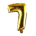 Party Midlinkerz Plastic 17 inch Golden Seven Number Foil Toy Balloon