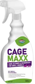 Zyax Cage Maxx, Animal Cage Cleaner & Deodoriser, Removes Urine & Cage Odor Pet Cage Cleaner (500 ml)