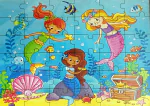 2 in 1 Reversible Wooden Jigsaw Puzzle Mermaid and Submarine (36 Pieces)