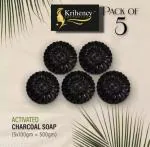 KRIHENCY COSMOPLUS Activated Charcoal Soap For Women Skin Whitening(5 x 100 g)